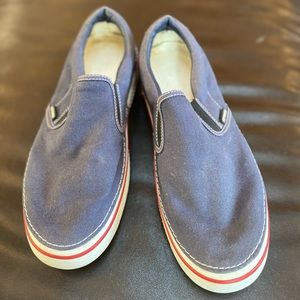 Crocs men’s blue canvas slip-on shoes size 13